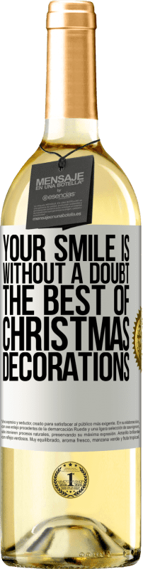 29,95 € | White Wine WHITE Edition Your smile is, without a doubt, the best of Christmas decorations White Label. Customizable label Young wine Harvest 2024 Verdejo