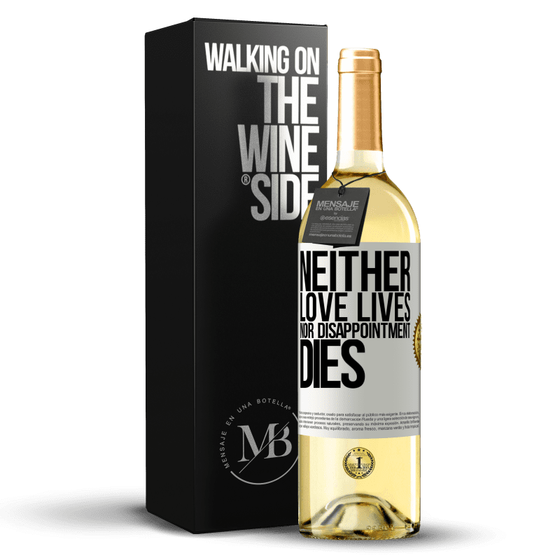 29,95 € Free Shipping | White Wine WHITE Edition Neither love lives, nor disappointment dies White Label. Customizable label Young wine Harvest 2023 Verdejo