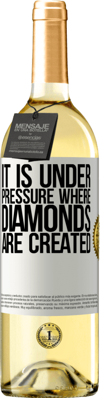 29,95 € | 白ワイン WHITEエディション ダイアモンドが作成されるのはプレッシャーです ホワイトラベル. カスタマイズ可能なラベル 若いワイン 収穫 2025 Verdejo