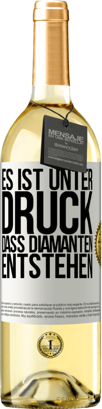 29,95 € | Weißwein WHITE Ausgabe Es ist unter Druck, dass Diamanten entstehen Weißes Etikett. Anpassbares Etikett Junger Wein Ernte 2023 Verdejo