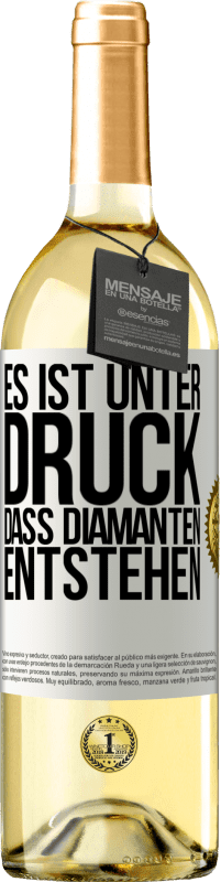 29,95 € | Weißwein WHITE Ausgabe Es ist unter Druck, dass Diamanten entstehen Weißes Etikett. Anpassbares Etikett Junger Wein Ernte 2025 Verdejo