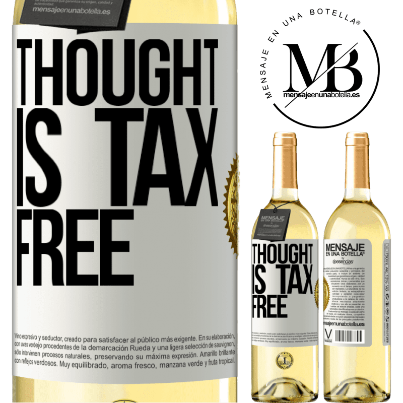 29,95 € Free Shipping | White Wine WHITE Edition Thought is tax free White Label. Customizable label Young wine Harvest 2022 Verdejo