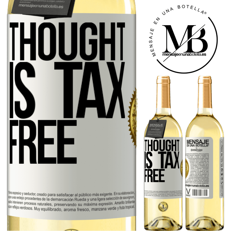 29,95 € Free Shipping | White Wine WHITE Edition Thought is tax free White Label. Customizable label Young wine Harvest 2023 Verdejo