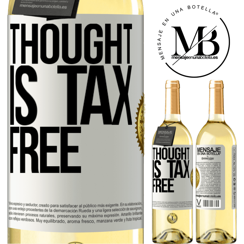 29,95 € Free Shipping | White Wine WHITE Edition Thought is tax free White Label. Customizable label Young wine Harvest 2025 Verdejo