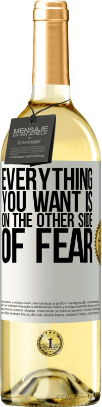 29,95 € | 白葡萄酒 WHITE版 你想要的一切都在恐惧的另一面 白标. 可自定义的标签 青年酒 收成 2025 Verdejo