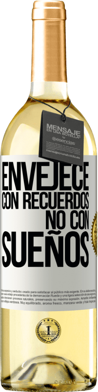29,95 € | Vino Blanco Edición WHITE Envejece con recuerdos, no con sueños Etiqueta Blanca. Etiqueta personalizable Vino joven Cosecha 2023 Verdejo