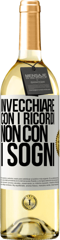 29,95 € | Vino bianco Edizione WHITE Invecchiare con i ricordi, non con i sogni Etichetta Bianca. Etichetta personalizzabile Vino giovane Raccogliere 2024 Verdejo