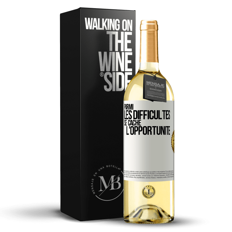 29,95 € Envoi gratuit | Vin blanc Édition WHITE Parmi les difficultés, se cache l'opportunité Étiquette Blanche. Étiquette personnalisable Vin jeune Récolte 2023 Verdejo