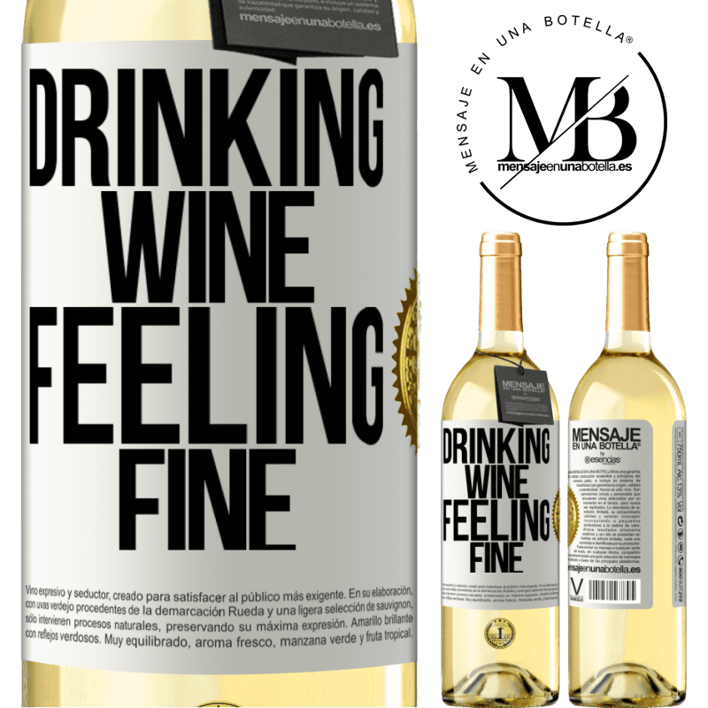 29,95 € Free Shipping | White Wine WHITE Edition Drinking wine, feeling fine White Label. Customizable label Young wine Harvest 2022 Verdejo