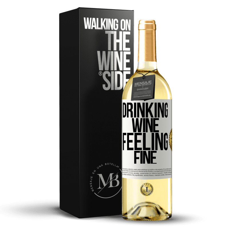 29,95 € Free Shipping | White Wine WHITE Edition Drinking wine, feeling fine White Label. Customizable label Young wine Harvest 2025 Verdejo