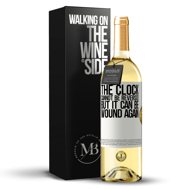 29,95 € Free Shipping | White Wine WHITE Edition The clock cannot be reversed, but it can be wound again White Label. Customizable label Young wine Harvest 2023 Verdejo