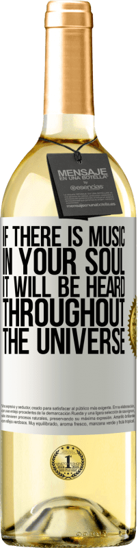 29,95 € | White Wine WHITE Edition If there is music in your soul, it will be heard throughout the universe White Label. Customizable label Young wine Harvest 2023 Verdejo