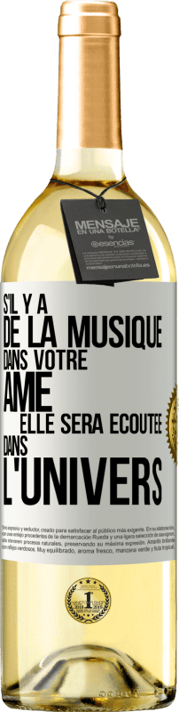 29,95 € | Vin blanc Édition WHITE S'il y a de la musique dans votre âme elle sera écoutée dans l'univers Étiquette Blanche. Étiquette personnalisable Vin jeune Récolte 2024 Verdejo