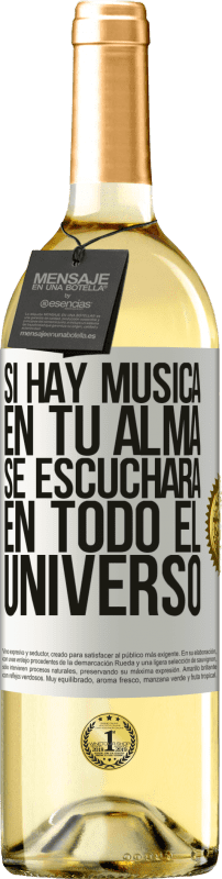 29,95 € Envío gratis | Vino Blanco Edición WHITE Si hay música en tu alma, se escuchará en todo el universo Etiqueta Blanca. Etiqueta personalizable Vino joven Cosecha 2025 Verdejo