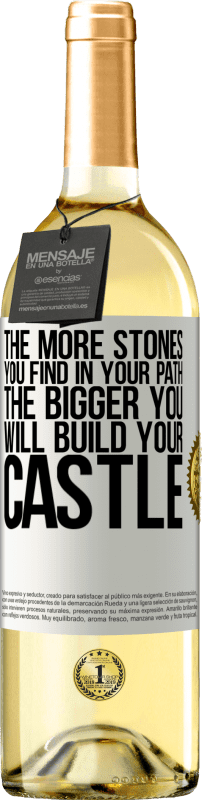 29,95 € | White Wine WHITE Edition The more stones you find in your path, the bigger you will build your castle White Label. Customizable label Young wine Harvest 2024 Verdejo