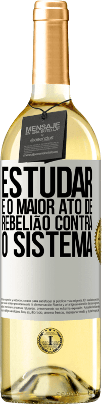 «Estudar é o maior ato de rebelião contra o sistema» Edição WHITE