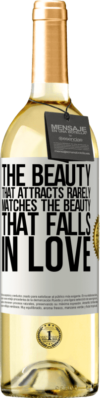 29,95 € Free Shipping | White Wine WHITE Edition The beauty that attracts rarely matches the beauty that falls in love White Label. Customizable label Young wine Harvest 2025 Verdejo