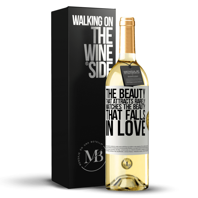 29,95 € Free Shipping | White Wine WHITE Edition The beauty that attracts rarely matches the beauty that falls in love White Label. Customizable label Young wine Harvest 2024 Verdejo