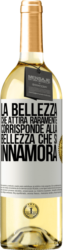 29,95 € | Vino bianco Edizione WHITE La bellezza che attira raramente corrisponde alla bellezza che si innamora Etichetta Bianca. Etichetta personalizzabile Vino giovane Raccogliere 2025 Verdejo