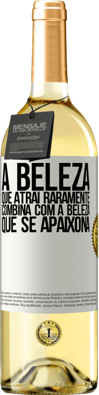 29,95 € | Vinho branco Edição WHITE A beleza que atrai raramente combina com a beleza que se apaixona Etiqueta Branca. Etiqueta personalizável Vinho jovem Colheita 2024 Verdejo