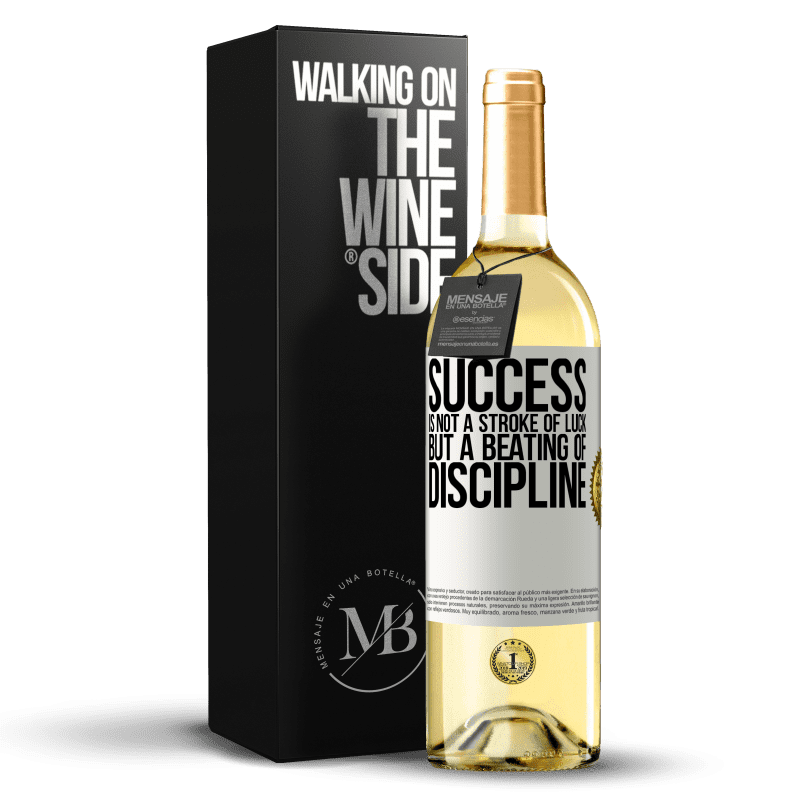 29,95 € Free Shipping | White Wine WHITE Edition Success is not a stroke of luck, but a beating of discipline White Label. Customizable label Young wine Harvest 2022 Verdejo
