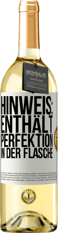 29,95 € | Weißwein WHITE Ausgabe Hinweis: Enthält Perfektion in der Flasche Weißes Etikett. Anpassbares Etikett Junger Wein Ernte 2023 Verdejo