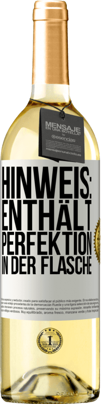 29,95 € | Weißwein WHITE Ausgabe Hinweis: Enthält Perfektion in der Flasche Weißes Etikett. Anpassbares Etikett Junger Wein Ernte 2025 Verdejo