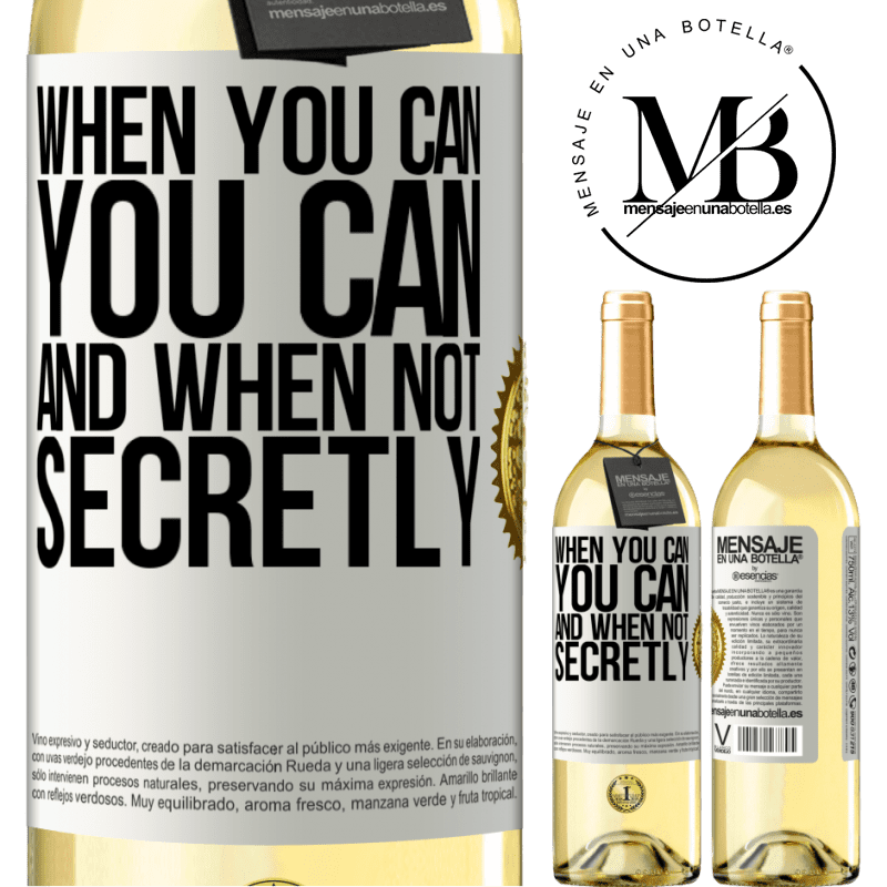 29,95 € Free Shipping | White Wine WHITE Edition When you can, you can. And when not, secretly White Label. Customizable label Young wine Harvest 2022 Verdejo