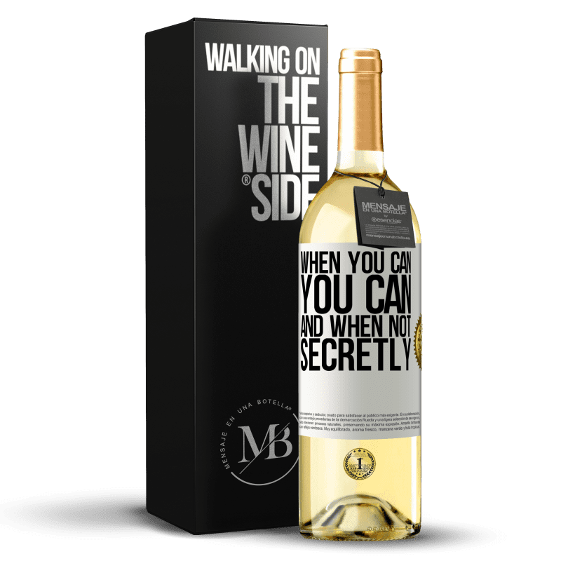 29,95 € Free Shipping | White Wine WHITE Edition When you can, you can. And when not, secretly White Label. Customizable label Young wine Harvest 2023 Verdejo