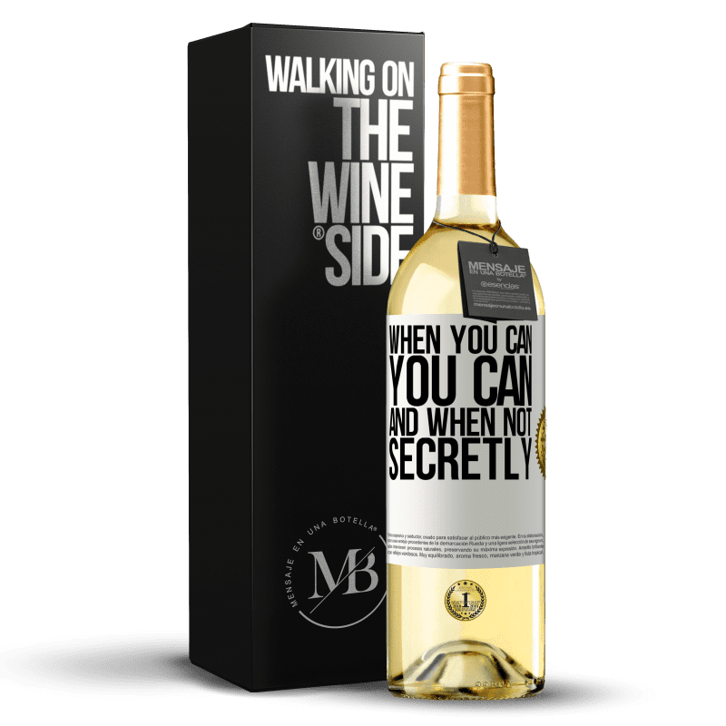 29,95 € Free Shipping | White Wine WHITE Edition When you can, you can. And when not, secretly White Label. Customizable label Young wine Harvest 2024 Verdejo