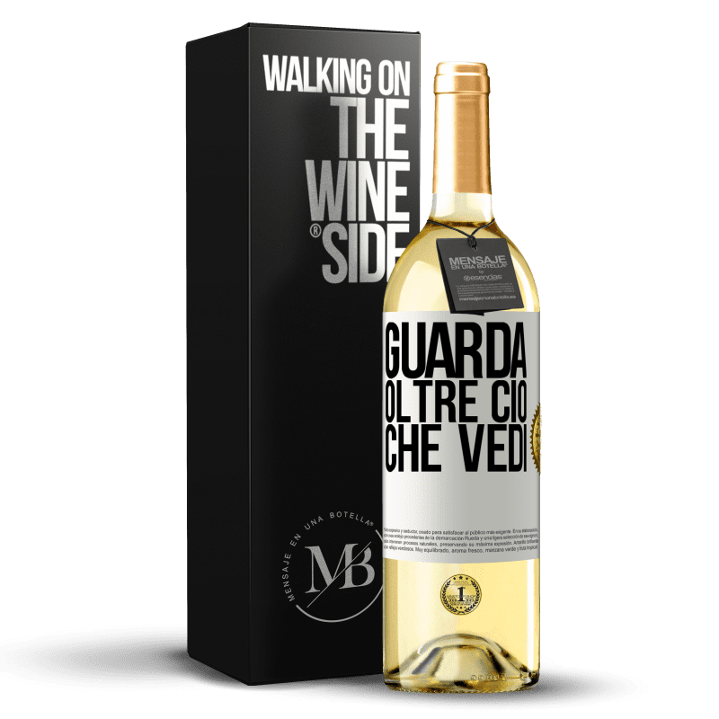 29,95 € Spedizione Gratuita | Vino bianco Edizione WHITE Guarda oltre ciò che vedi Etichetta Bianca. Etichetta personalizzabile Vino giovane Raccogliere 2025 Verdejo