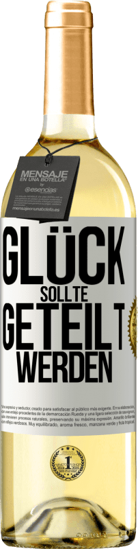 «Glück sollte geteilt werden» WHITE Ausgabe