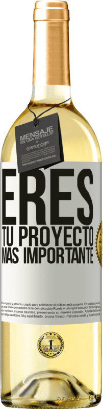 29,95 € | Vino Blanco Edición WHITE Eres tu proyecto más importante Etiqueta Blanca. Etiqueta personalizable Vino joven Cosecha 2024 Verdejo