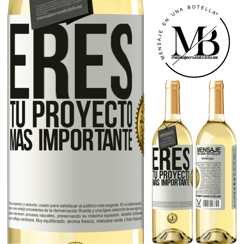 29,95 € Envoi gratuit | Vin blanc Édition WHITE Vous êtes votre projet le plus important Étiquette Blanche. Étiquette personnalisable Vin jeune Récolte 2022 Verdejo