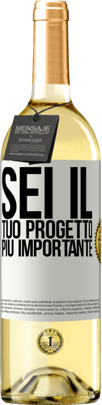 29,95 € Spedizione Gratuita | Vino bianco Edizione WHITE Sei il tuo progetto più importante Etichetta Bianca. Etichetta personalizzabile Vino giovane Raccogliere 2025 Verdejo