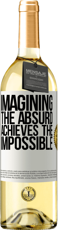 29,95 € | White Wine WHITE Edition Imagining the absurd achieves the impossible White Label. Customizable label Young wine Harvest 2023 Verdejo