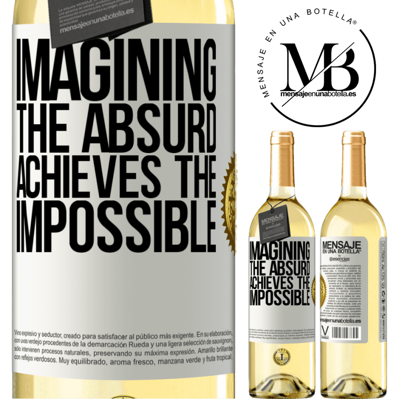 29,95 € Free Shipping | White Wine WHITE Edition Imagining the absurd achieves the impossible White Label. Customizable label Young wine Harvest 2022 Verdejo