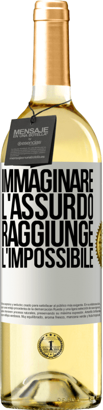29,95 € | Vino bianco Edizione WHITE Immaginare l'assurdo raggiunge l'impossibile Etichetta Bianca. Etichetta personalizzabile Vino giovane Raccogliere 2023 Verdejo