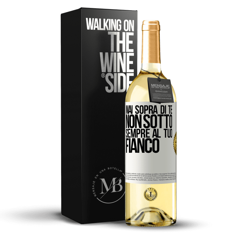 29,95 € Spedizione Gratuita | Vino bianco Edizione WHITE Mai sopra di te, non sotto. Sempre al tuo fianco Etichetta Bianca. Etichetta personalizzabile Vino giovane Raccogliere 2024 Verdejo