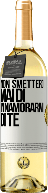 29,95 € | Vino bianco Edizione WHITE Non smetterò mai di innamorarmi di te Etichetta Bianca. Etichetta personalizzabile Vino giovane Raccogliere 2025 Verdejo