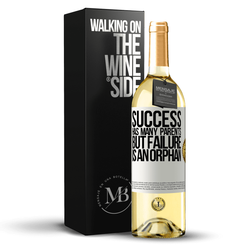 29,95 € Free Shipping | White Wine WHITE Edition Success has many parents, but failure is an orphan White Label. Customizable label Young wine Harvest 2025 Verdejo