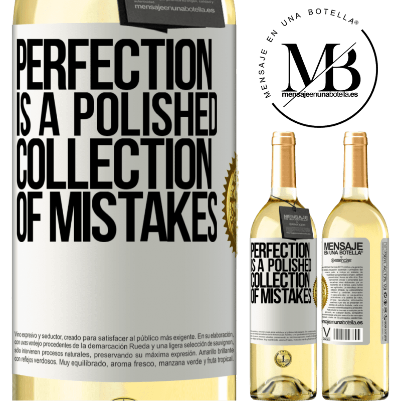 29,95 € Free Shipping | White Wine WHITE Edition Perfection is a polished collection of mistakes White Label. Customizable label Young wine Harvest 2022 Verdejo