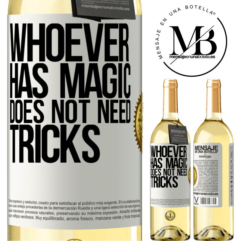 29,95 € Free Shipping | White Wine WHITE Edition Whoever has magic does not need tricks White Label. Customizable label Young wine Harvest 2025 Verdejo