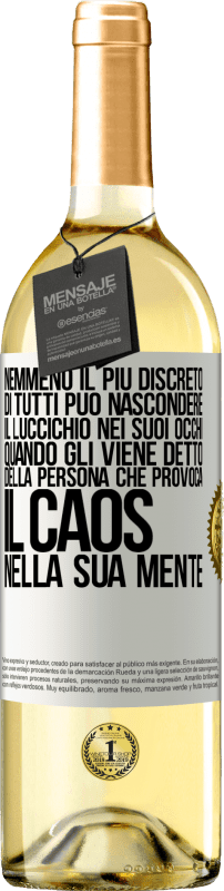 «Nemmeno il più discreto di tutti può nascondere il luccichio nei suoi occhi quando gli viene detto della persona che provoca» Edizione WHITE