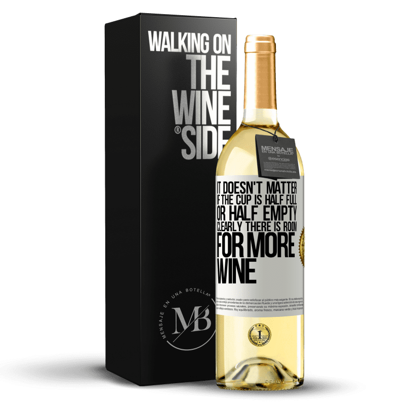 29,95 € Free Shipping | White Wine WHITE Edition It doesn't matter if the cup is half full or half empty. Clearly there is room for more wine White Label. Customizable label Young wine Harvest 2025 Verdejo