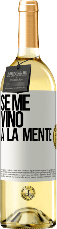 29,95 € | Vin blanc Édition WHITE Il me VINt une idée Étiquette Blanche. Étiquette personnalisable Vin jeune Récolte 2024 Verdejo