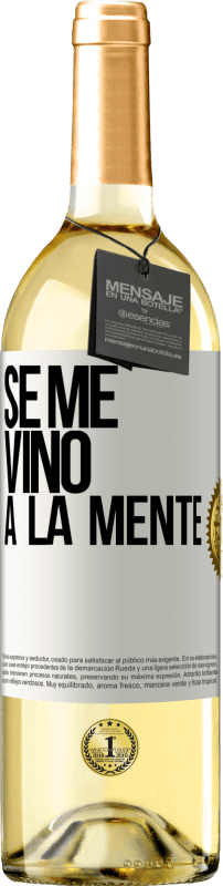 29,95 € Envio grátis | Vinho branco Edição WHITE Se me VINO a la mente… Etiqueta Branca. Etiqueta personalizável Vinho jovem Colheita 2025 Verdejo