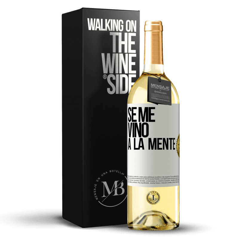 29,95 € Envio grátis | Vinho branco Edição WHITE Se me VINO a la mente… Etiqueta Branca. Etiqueta personalizável Vinho jovem Colheita 2024 Verdejo