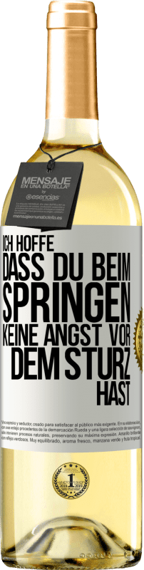 «Ich hoffe, dass du beim Springen keine Angst vor dem Sturz hast» WHITE Ausgabe