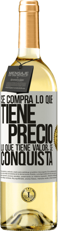 29,95 € | Vino Blanco Edición WHITE Se compra lo que tiene precio. Lo que tiene valor, se conquista Etiqueta Blanca. Etiqueta personalizable Vino joven Cosecha 2024 Verdejo